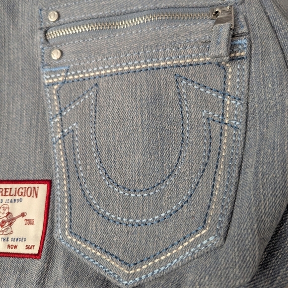 BNWT - True Religion Light Blue Denim Tote/Crossbody/Shoulder/Beach/School Bag - Picture 10 of 15